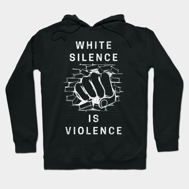 White Silence Is Violence Hoodie by CF.LAB.DESIGN